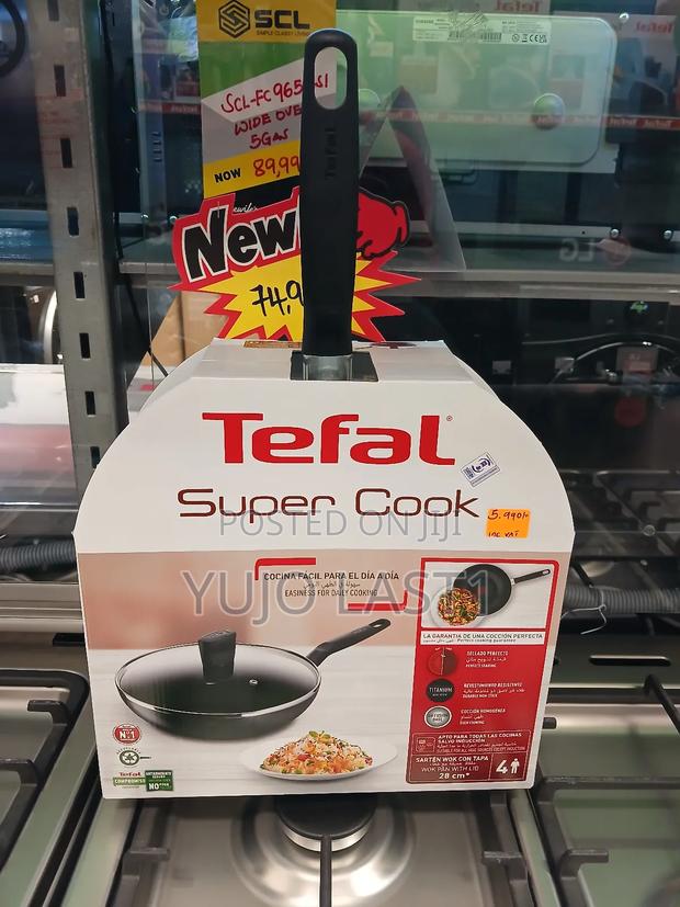 Tefal Aluminum Super Cook Non-Stick Cookware Set, Black, - main view