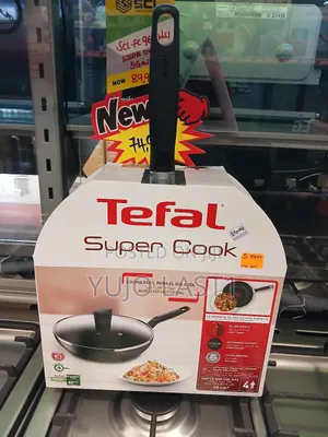 Tefal Aluminum Super Cook Non-Stick Cookware Set, Black,