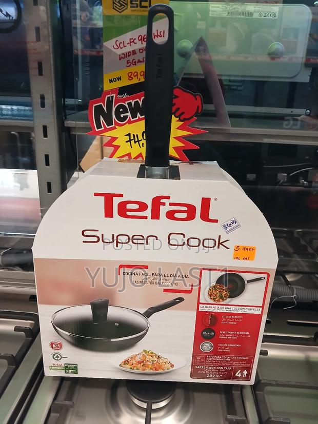 Tefal Aluminum Super Cook Non-Stick Cookware Set, Black, - thumbnail 3