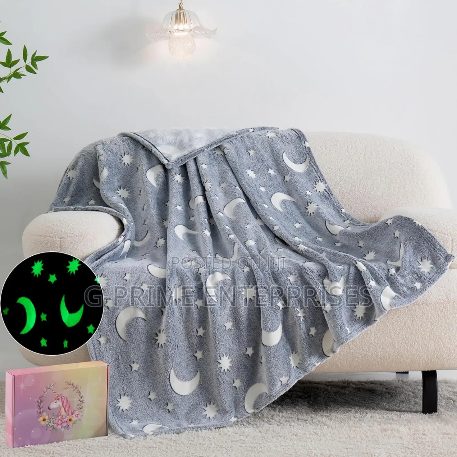Moon Glow in the Dark Blanket