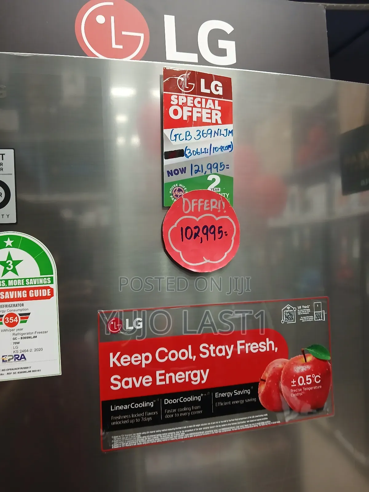 Lg 306(L) Bottom Freezer Refrigerator | Linearcoolingtm Smart Inverte