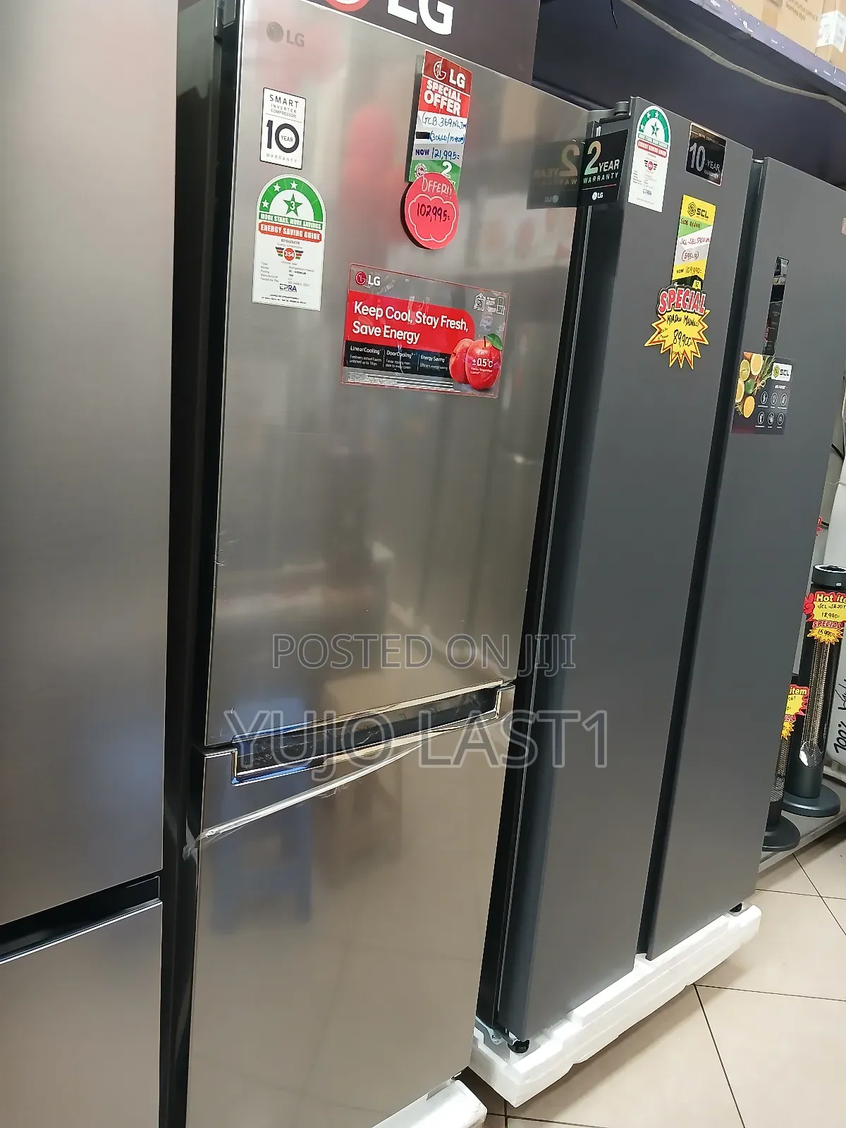 Lg 306(L) Bottom Freezer Refrigerator | Linearcoolingtm Smart Inverte