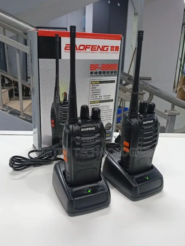 Space Efficient Baofeng Bf-888s Walkie Talkie Radio Calls- 2 Pieces