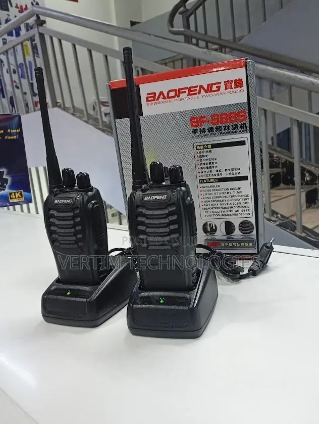 Security Long Range Baofeng Bf-888s Walkie Talkie Radio Calls 2 Pieces