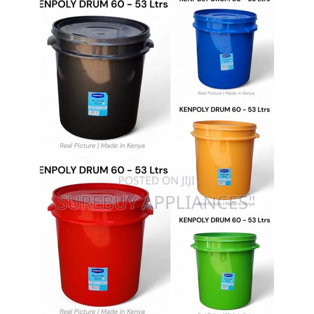 Kenpoly 53l Heavy Duty Plastic Storage Drum