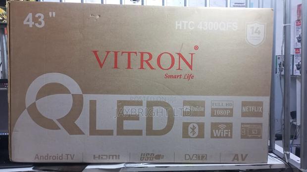 Vitron 43 Smart Android Tv, 43 Inch Qled Tv, Full Hd Frameless