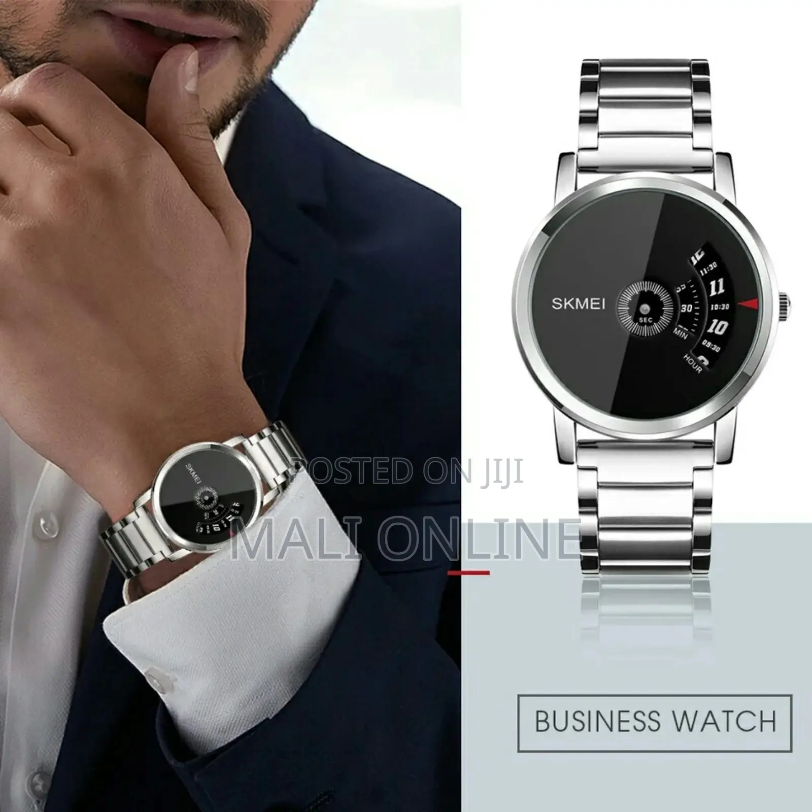Skmei 1260 Men’S Quartz Watch Stainless Steel Roulette Pointer Fashion