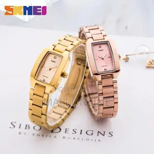 Skmei 1400 Ladies Quartz Watch Stainless Steel Women Wristwatch