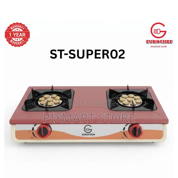 Eurochef 2-Burner Table Top Gas Stove With Auto Ignition - main view