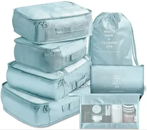 8pcs Luggage Travel Organizers Set With Toiletry Case for Suitcase
-Cr