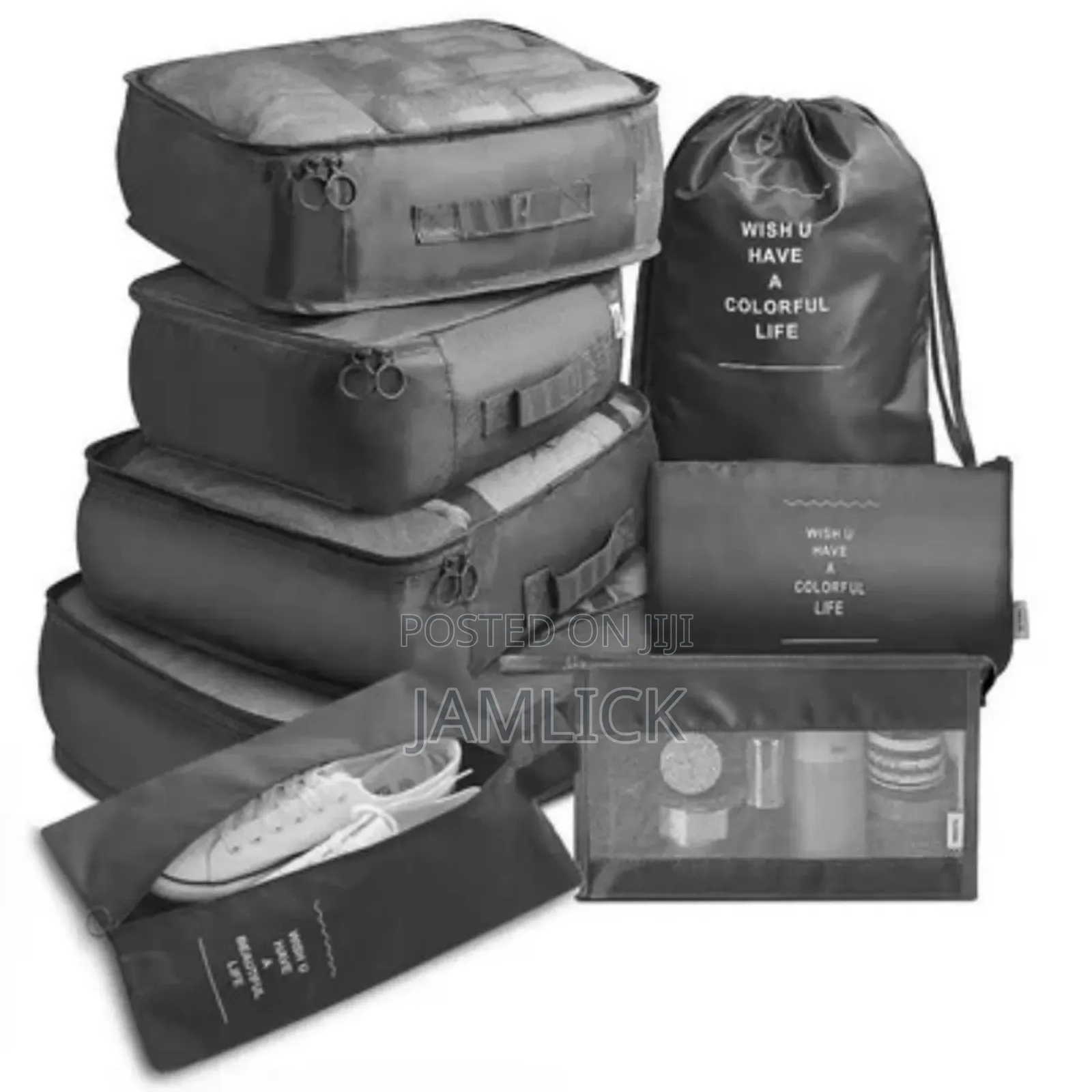 8pcs Luggage Travel Organizers Set With Toiletry Case for Suitcase
-Cr