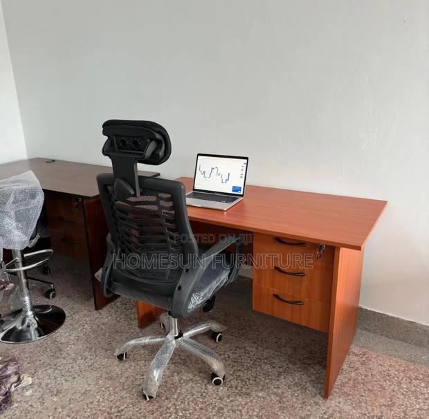 High Back Headrest Office Chair and Study Desk