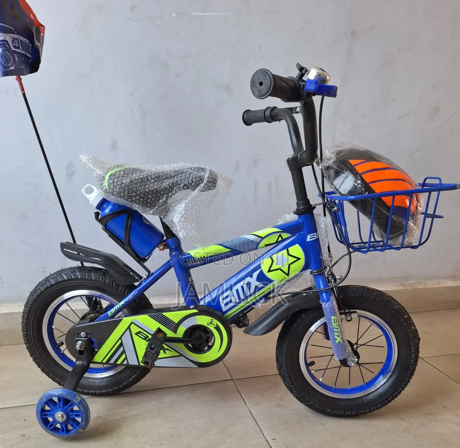 Blue Children Bicycle Size 12 for Age 2–4 Years - Gn