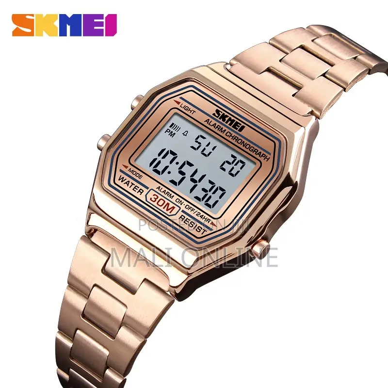 Skmei 1415 Men Digital Watch Stainless Steel Waterproof Led Backlight