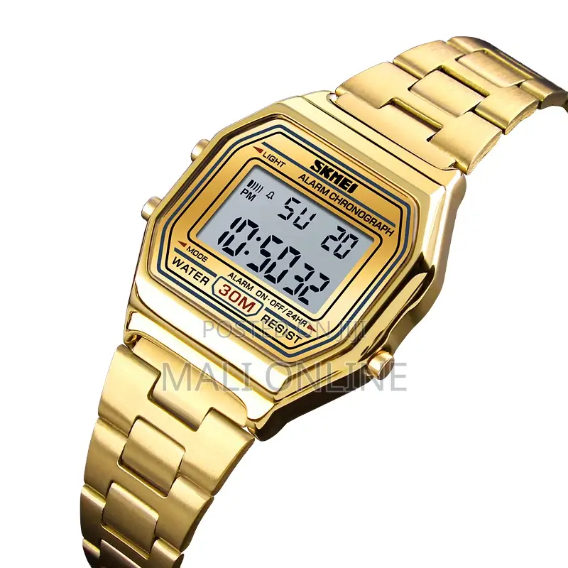 Skmei 1415 Men Digital Watch Stainless Steel Waterproof Led Backlight