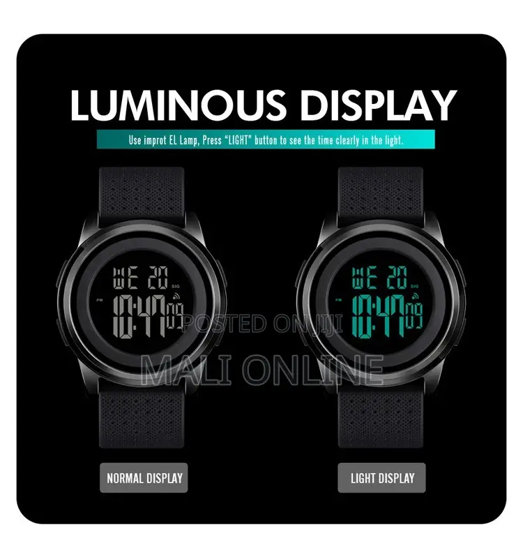 Skmei 1502 Men’S Digital Sports Watch 50m Waterproof Led Backlight
