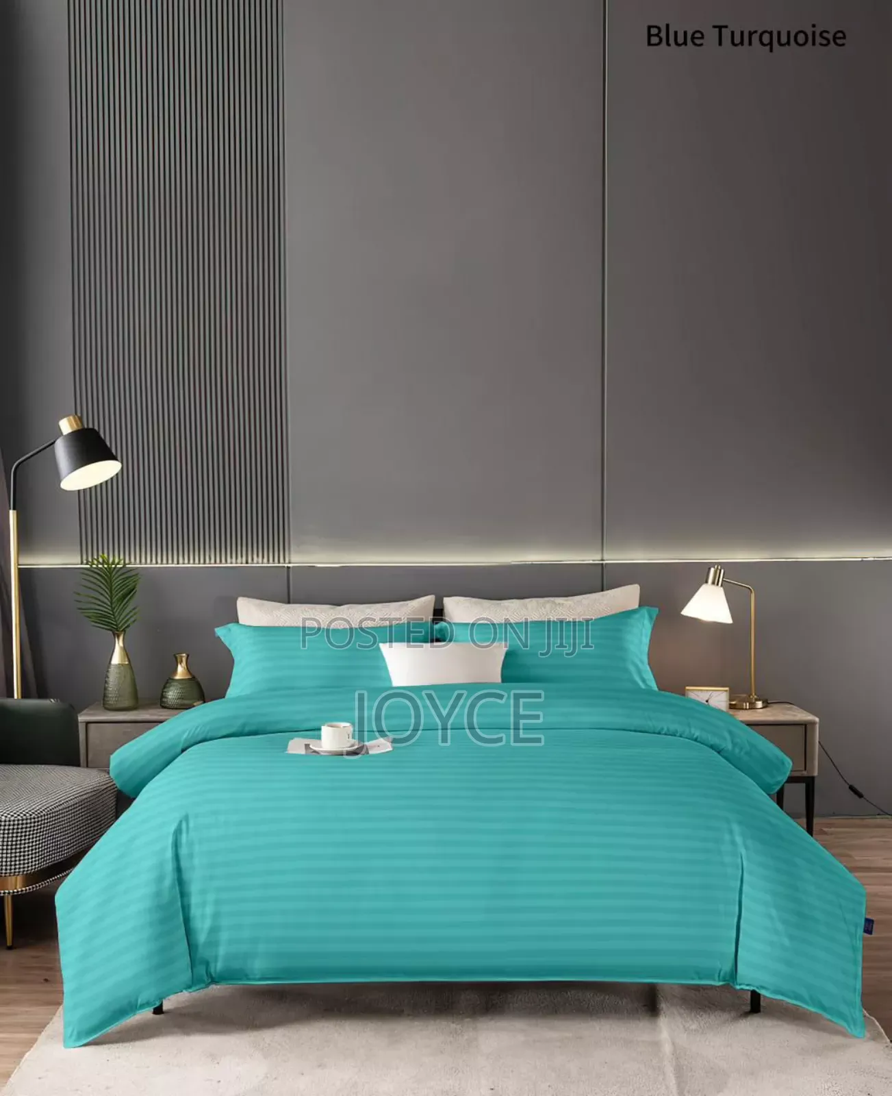 6pc Stripped Duvet Cover Set