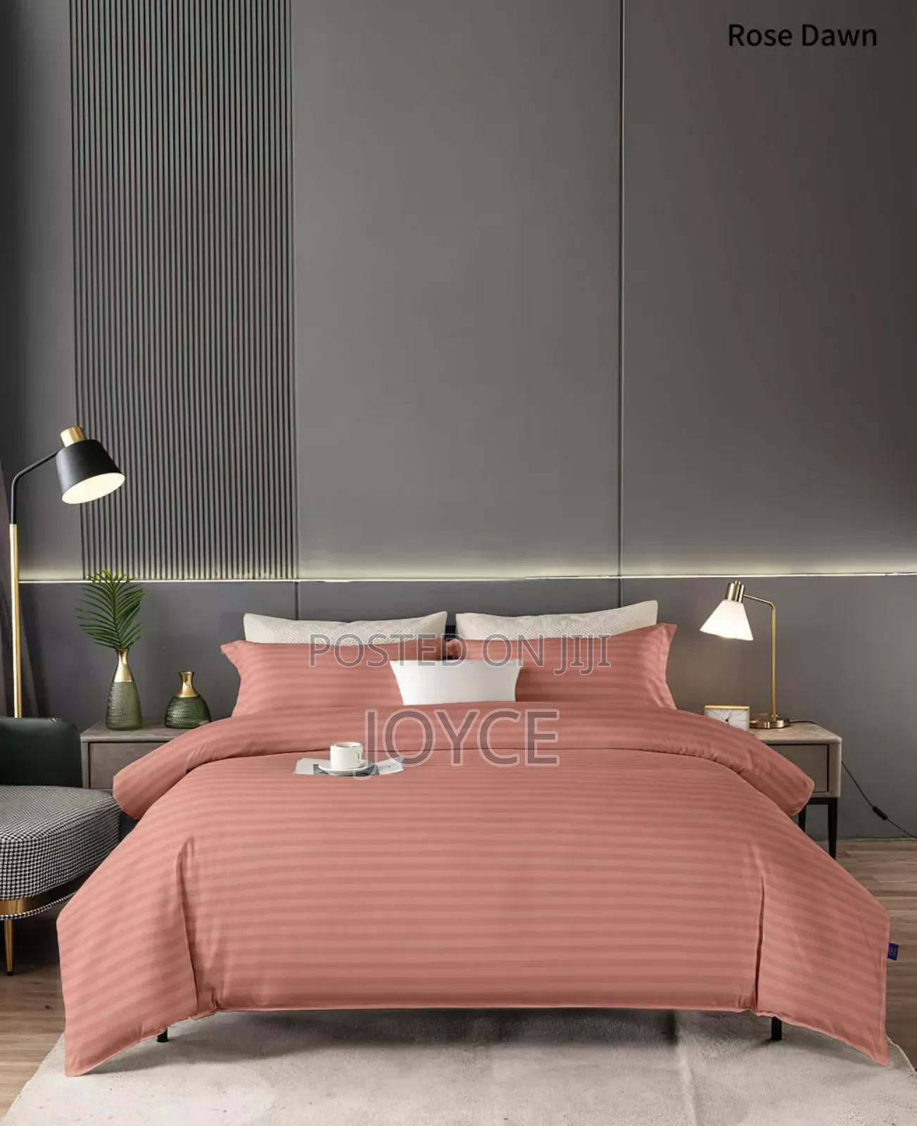 6pc Stripped Duvet Cover Set