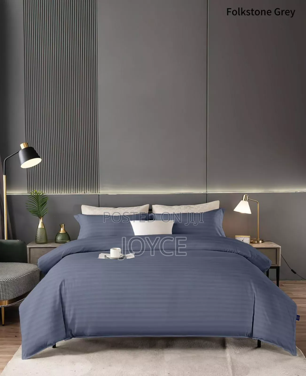 6pc Stripped Duvet Cover Set