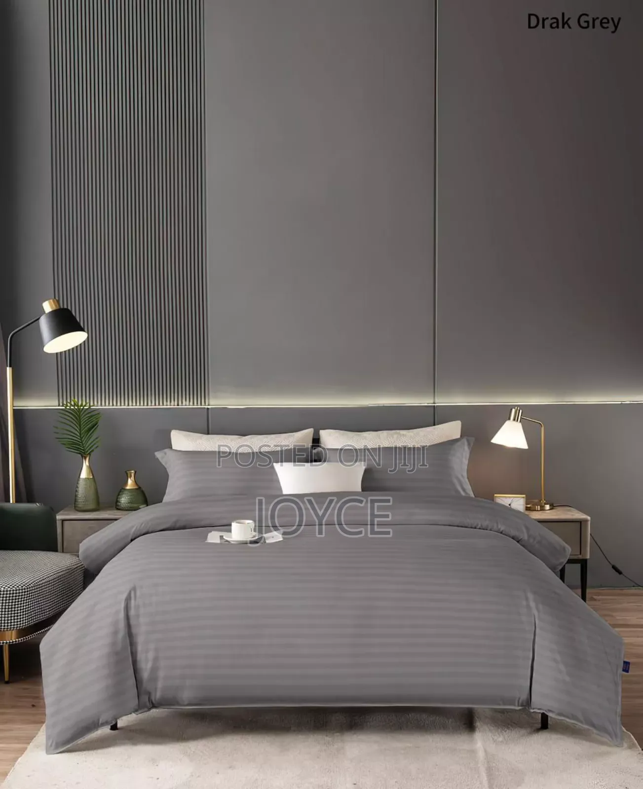 6pc Stripped Duvet Cover Set