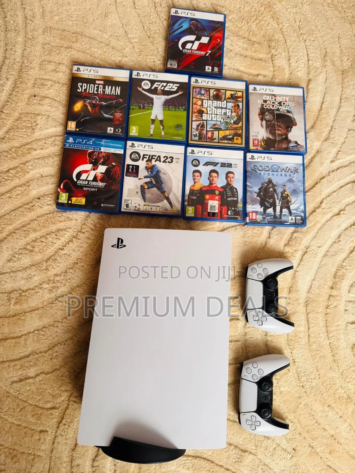 High Value Ps5 Two Controllers With Games.