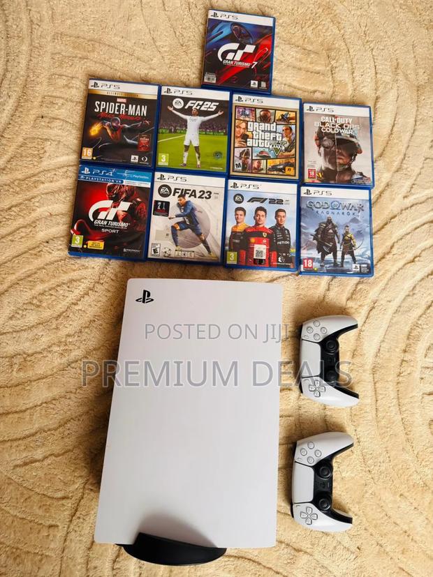 High Value Ps5 Two Controllers With Games.