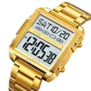 Skmei 2299 Men’S Digital Stainless Steel Watch Dual Time Waterproof