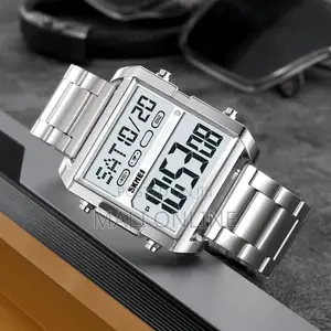 Skmei 2299 Men’S Digital Stainless Steel Watch Dual Time Waterproof