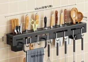 60cm Multi-Functional Kitchen Knife Chopstick Storage Rack –Cr