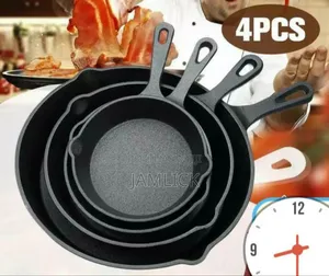 4pcs Cast Iron Frying Pan Set –Cr