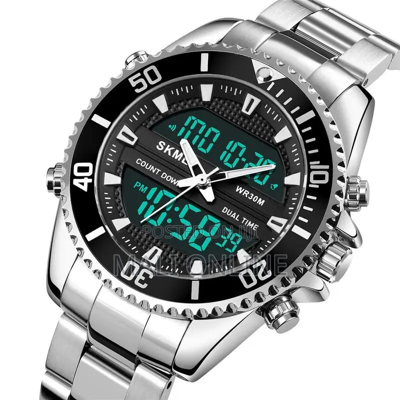 Skmei 1850 Men’S Digital Sports Watch Triple Time Dual Movement