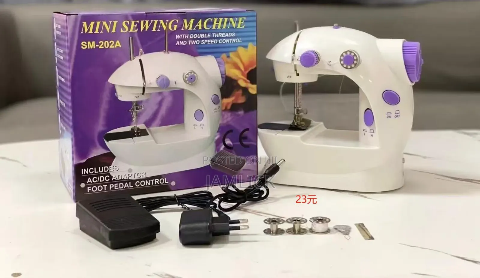 Mini Handheld Sewing Machine With Light Foot Pedal – Cr