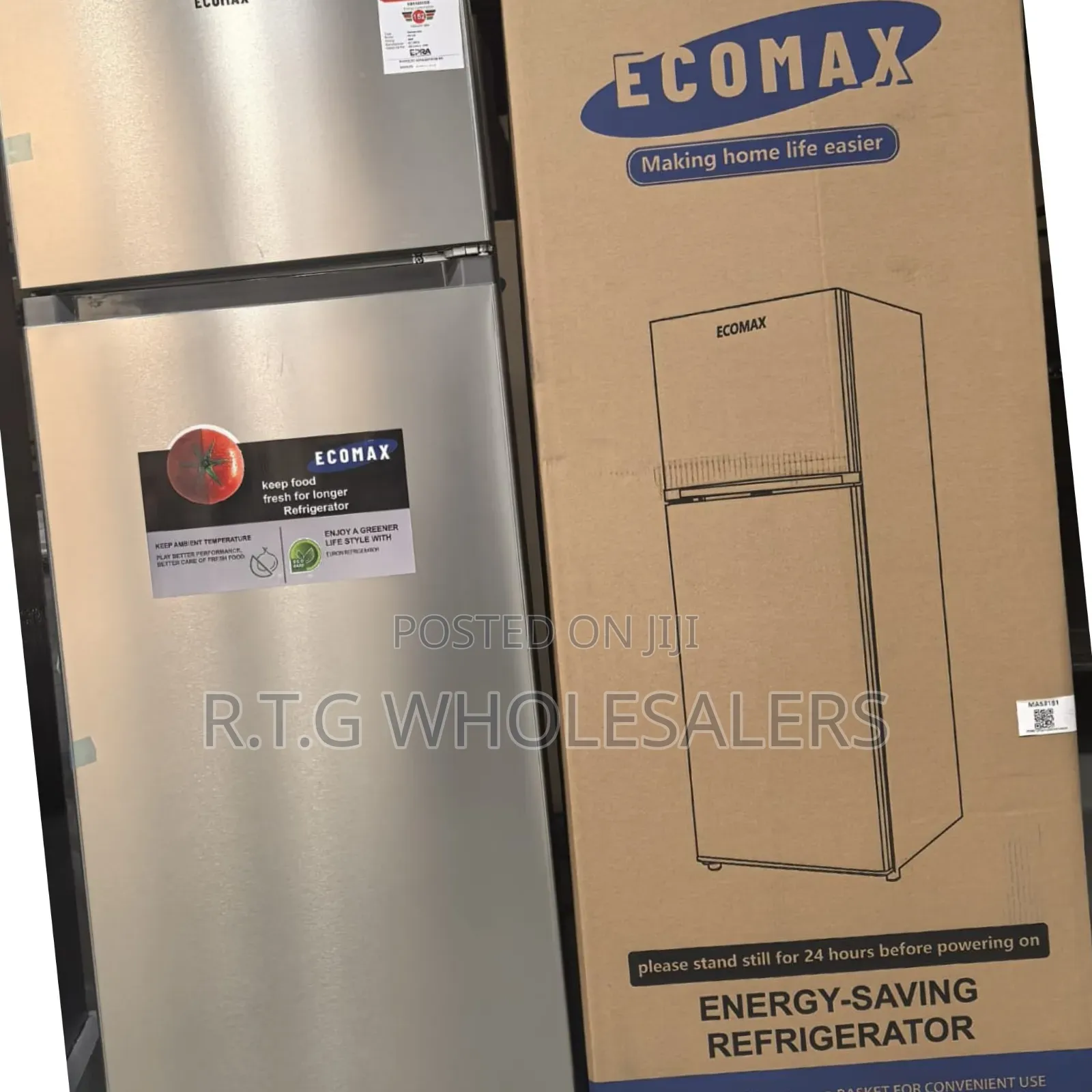 Ecomax 230 L Double Door Fridge in Dark Silver Finish