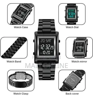 Skmei 1812 Digital Men’S Watch Stainless Steel Water Resistant 50m