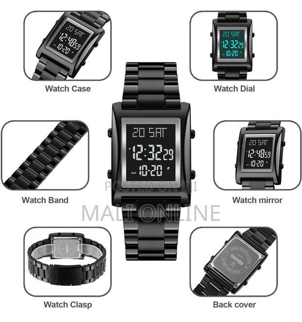 Skmei 1812 Digital Men’S Watch Stainless Steel Water Resistant 50m