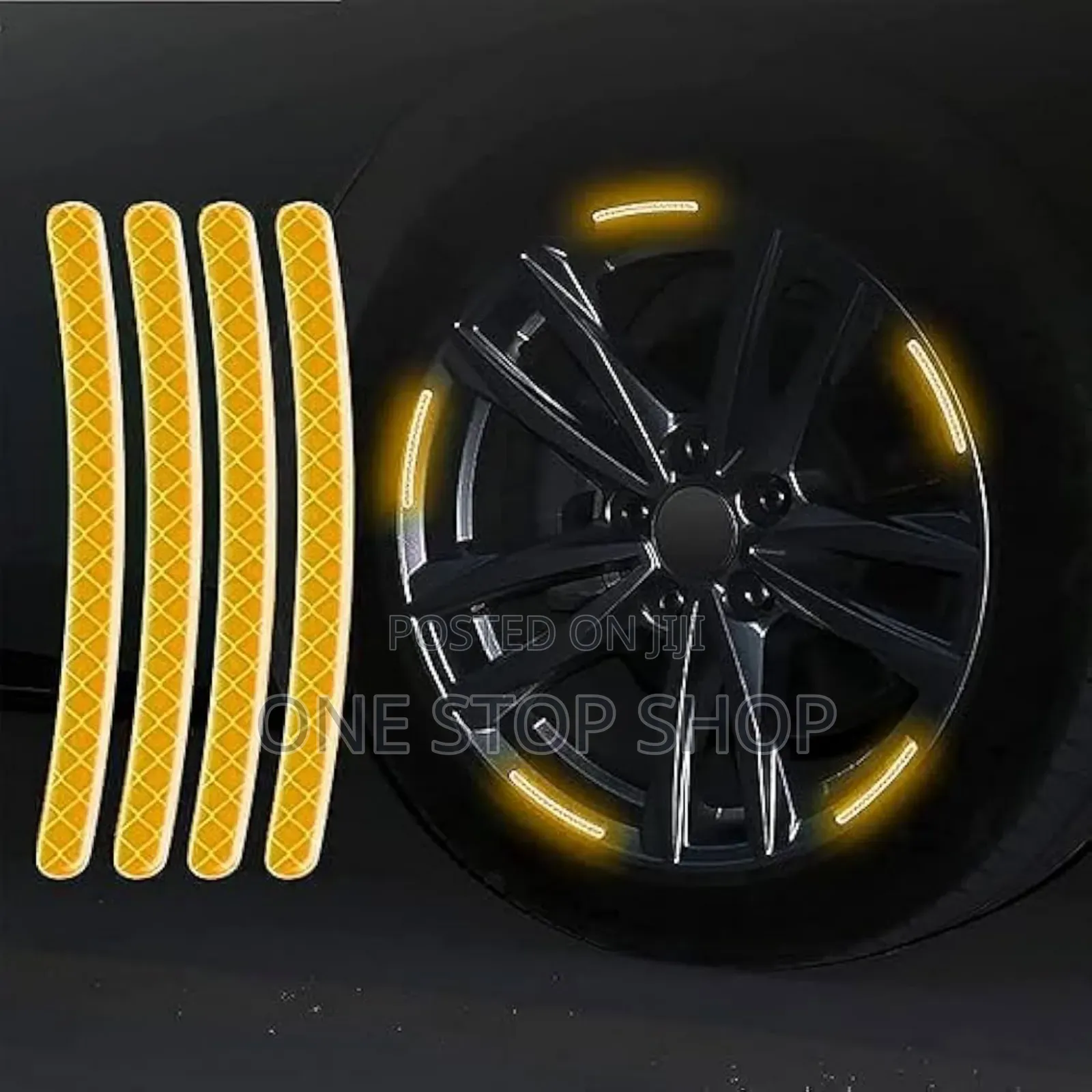20pcs Green Reflective Wheel Colorful Sticker Strips