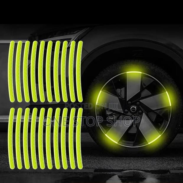 20pcs Luminous High Visibility Tire Rim Stickers