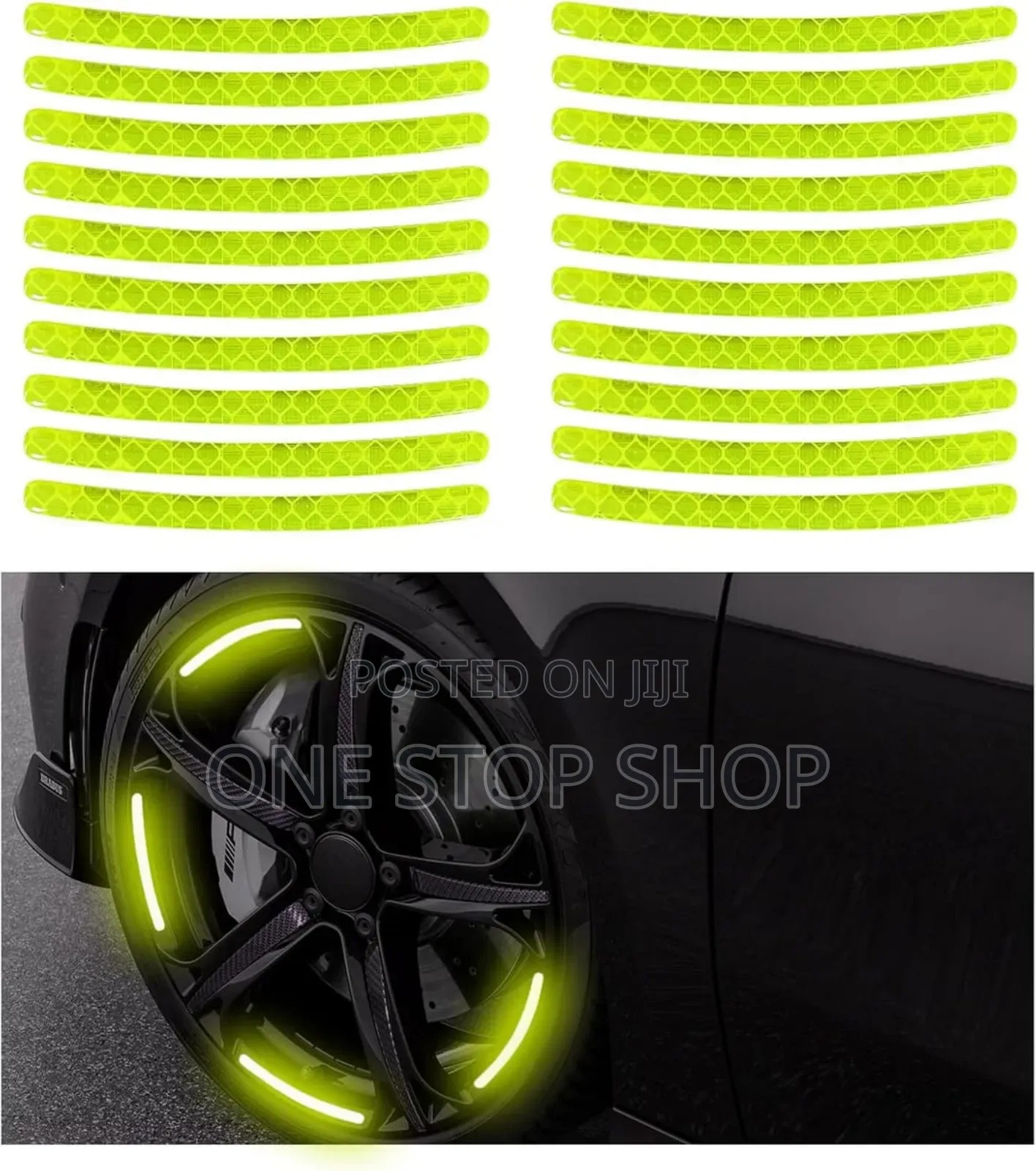 20pcs Luminous Tire Rim Decals Stickers Self Adhesive