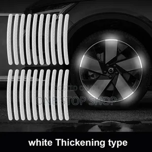 20pcs White Reflective Rim Tape Strips