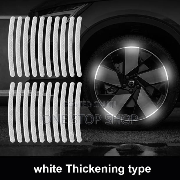 20pcs White Reflective Rim Tape Strips - main view