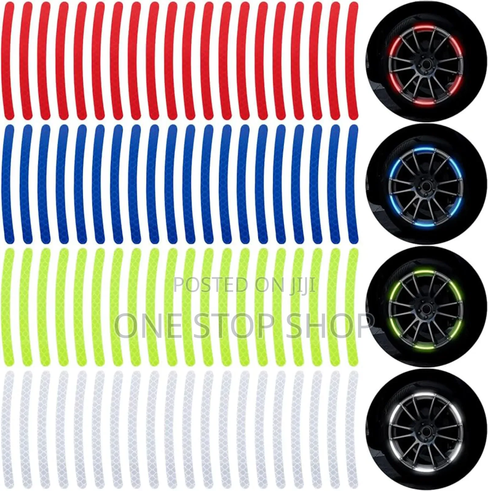20pcs Different Reflective Sticker Colors for All Car Tyres