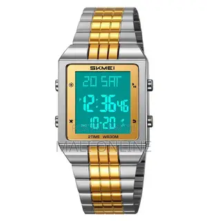 Skmei 2335 Digital Watch Stainless Steel Square Ultra Thin Waterproof