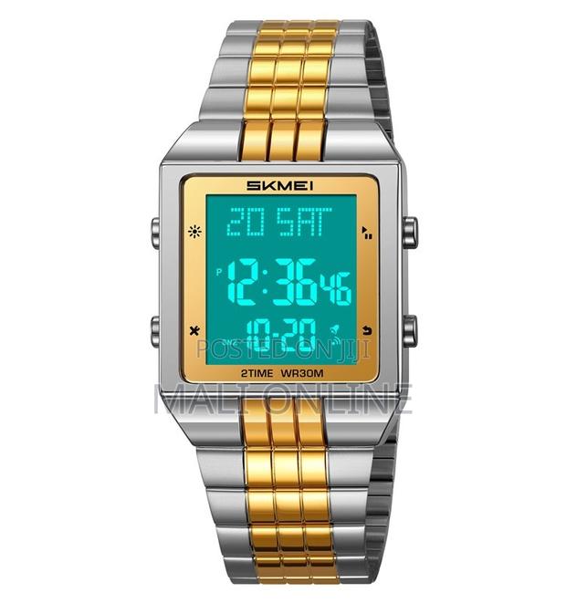 Skmei 2335 Digital Watch Stainless Steel Square Ultra Thin Waterproof