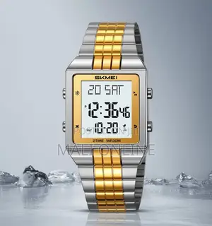 Skmei 2335 Digital Watch Stainless Steel Square Ultra Thin Waterproof