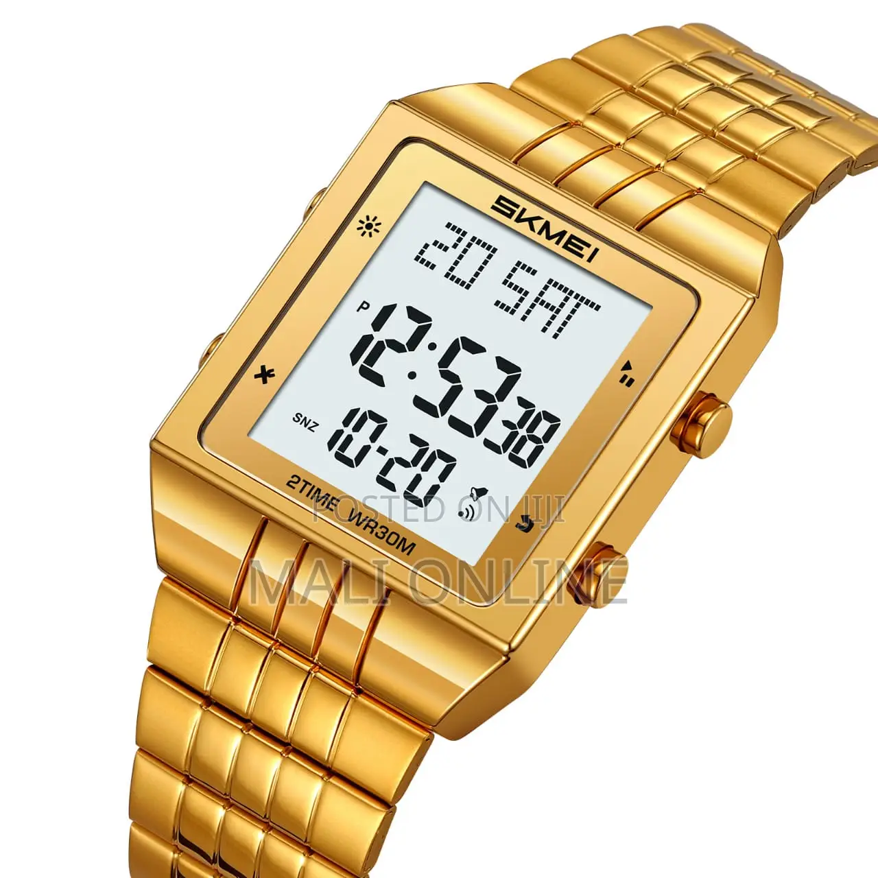 Skmei 2335 Digital Watch Stainless Steel Square Ultra Thin Waterproof