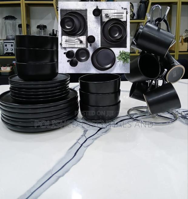 Black 24 PCS Dinner Set - main view