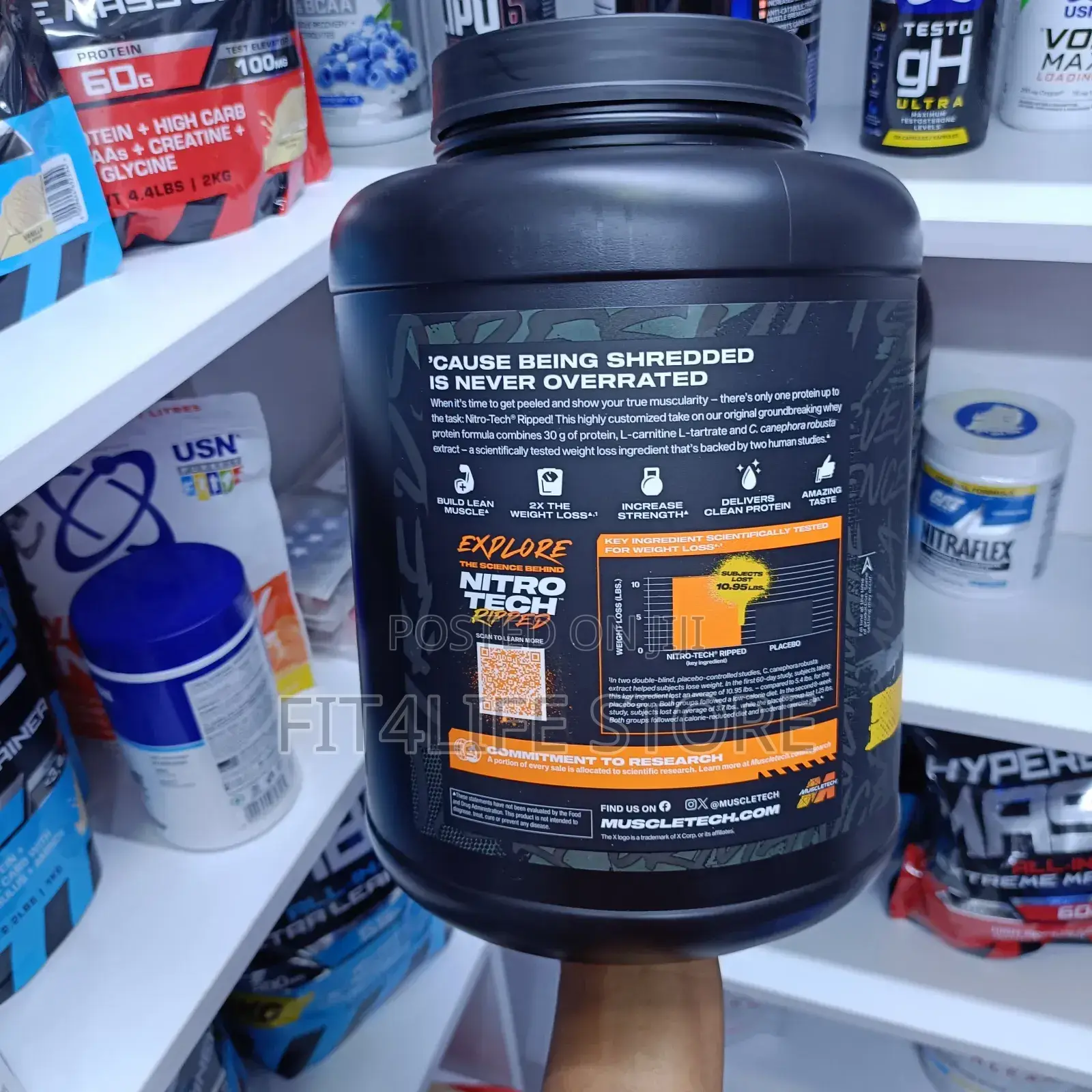 Nitro-Tech Ripped – Lean Muscle Fat Loss Protein