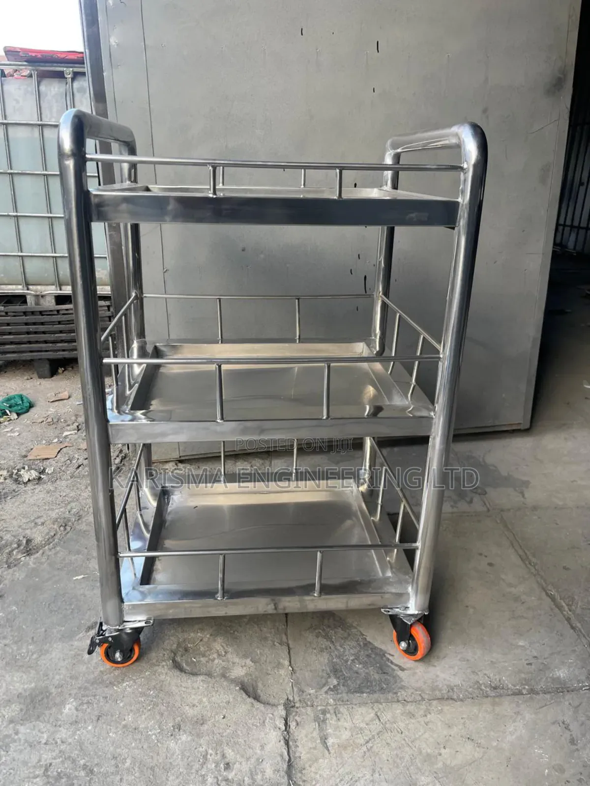 3-Layer Stainless Steel Medical Trolley