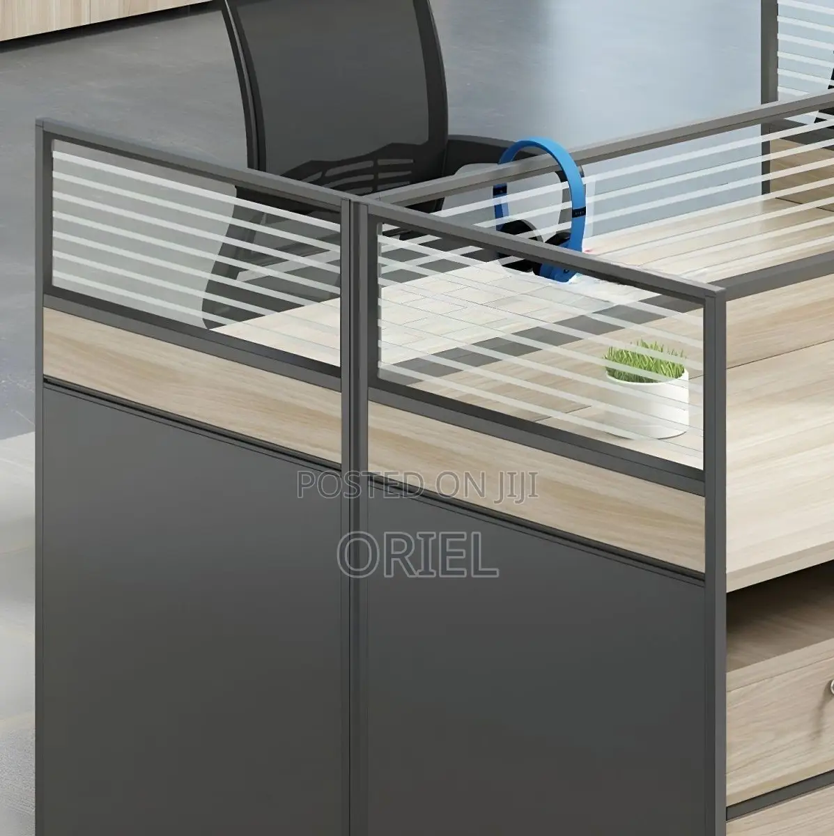 Office Workstations; Modern Collaborative 6-User Workspace Desk