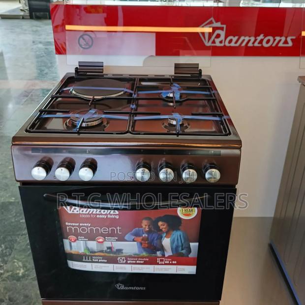Ramtons Rc 605 Freestanding Gas Electric Cooker – Brown Finish